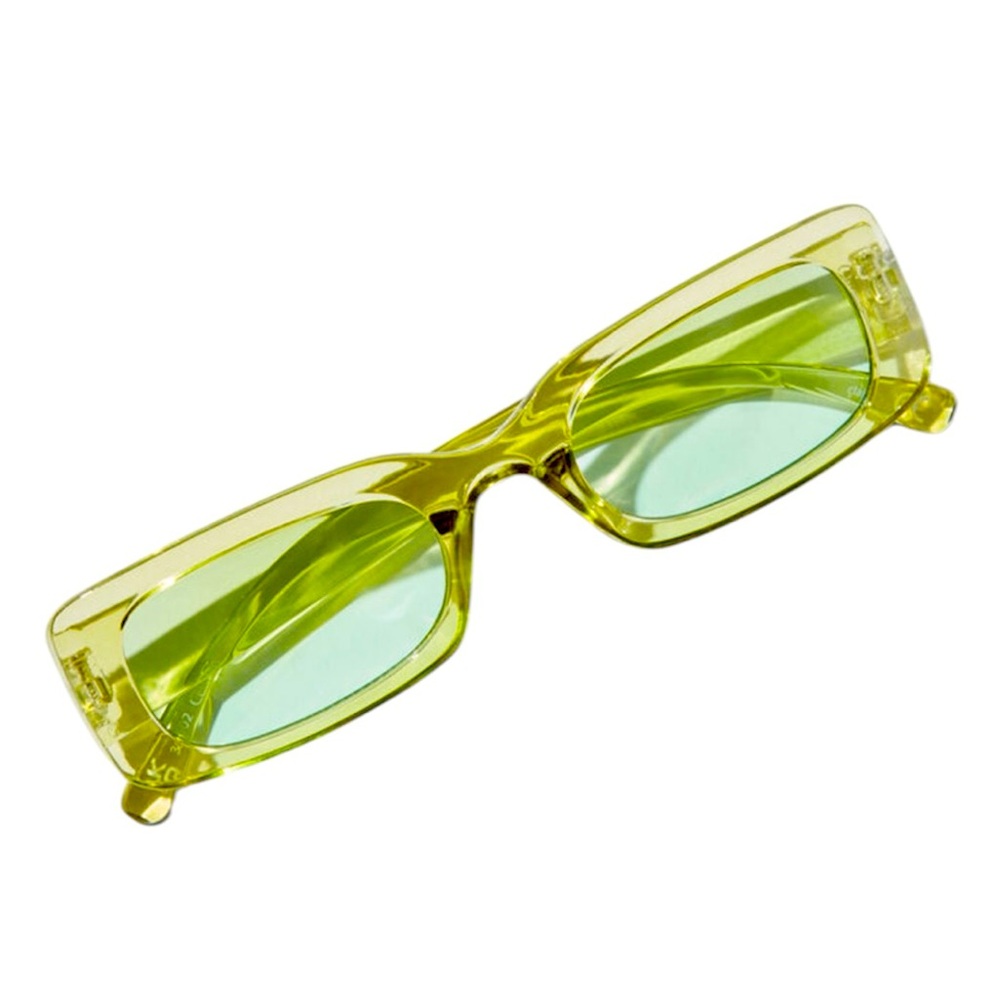 Translucent Green Rectangular Frame Sunglasses - NWT - Picture 2 of 2